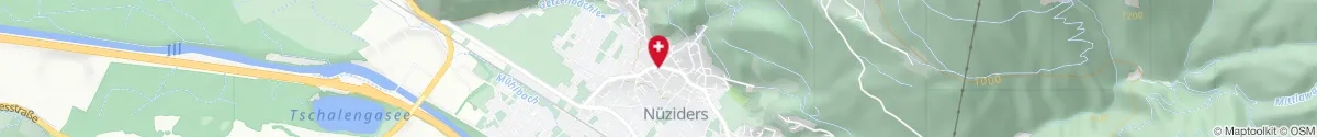 Map representation of the location for Apotheke Sonnenberg in 6714 Nüziders